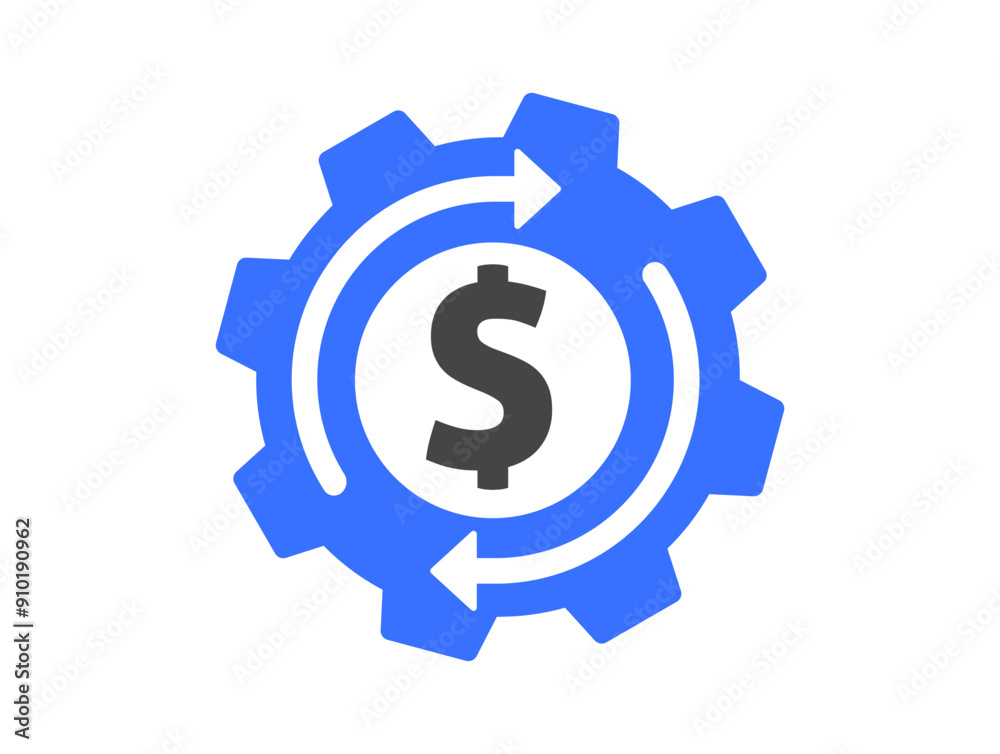 Money dollar asset optimize service icon vector simple graphic, cash budget cost efficiency sign symbol flat, blue fund cog wheel gear arrow rotation as income technology image clip art
Money dollar asset optimize service icon vector simple graphic, cash budget cost efficiency sign symbol flat, blue fund cog wheel gear arrow rotation as income technology image clip art