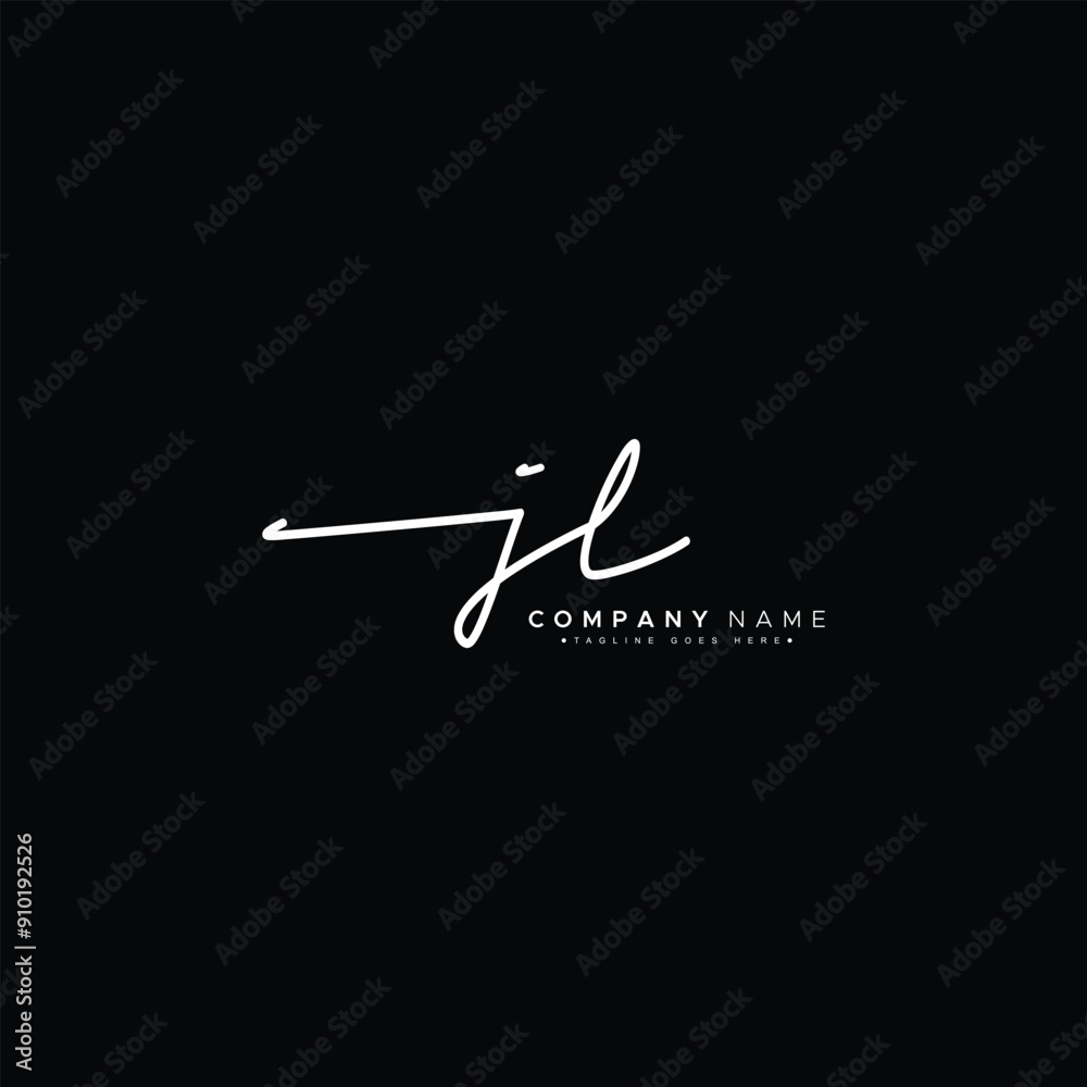 JL Signature Logo - Handwritten Vector Logo Template for JL Alphabet JL Signature Logo - Handwritten Vector Logo Template for JL Alphabet