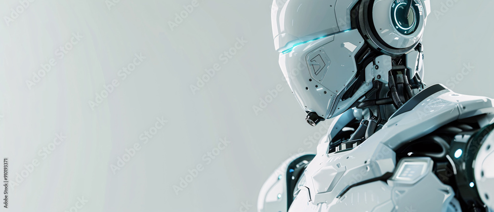 Futuristic White Robot with Glowing Blue Eyes Artificial Intelligence and Technology Concept, Futuristic White Robot with Glowing Blue Eyes Artificial Inte Futuristic White Robot with Glowing Blue Eyes Artificial Intelligence and Technology Concept, Futuristic White Robot with Glowing Blue Eyes Artificial Inte