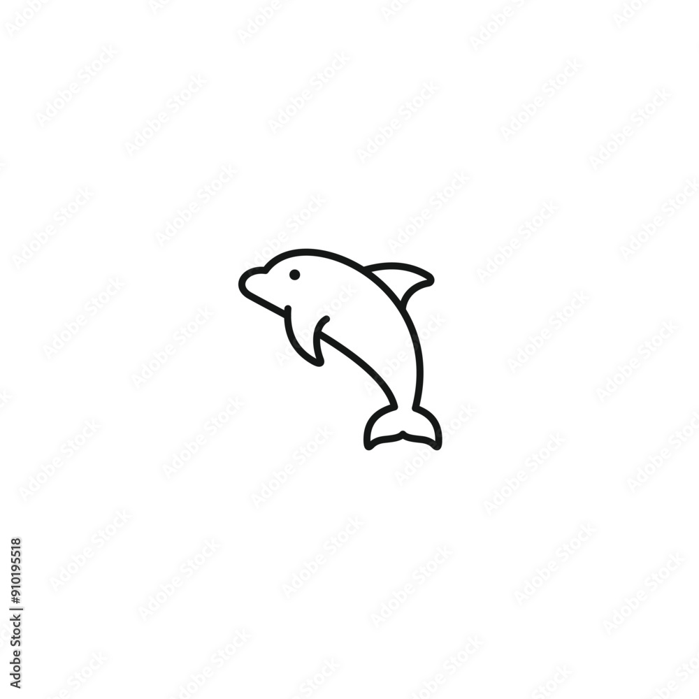 Obraz premium Dolphin icon vector. EPS 10 editable vector