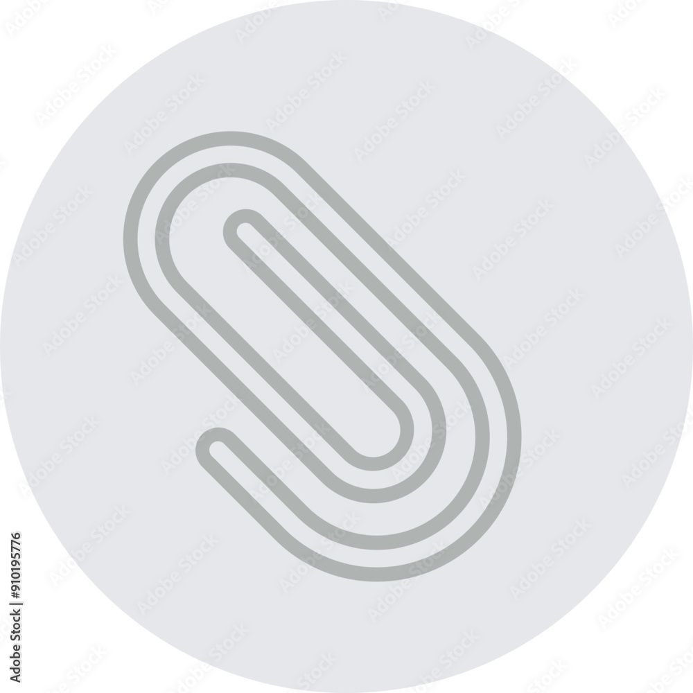 Paper Clip Vector Line Grey Circle Grey Paper Clip Vector Line Grey Circle Grey