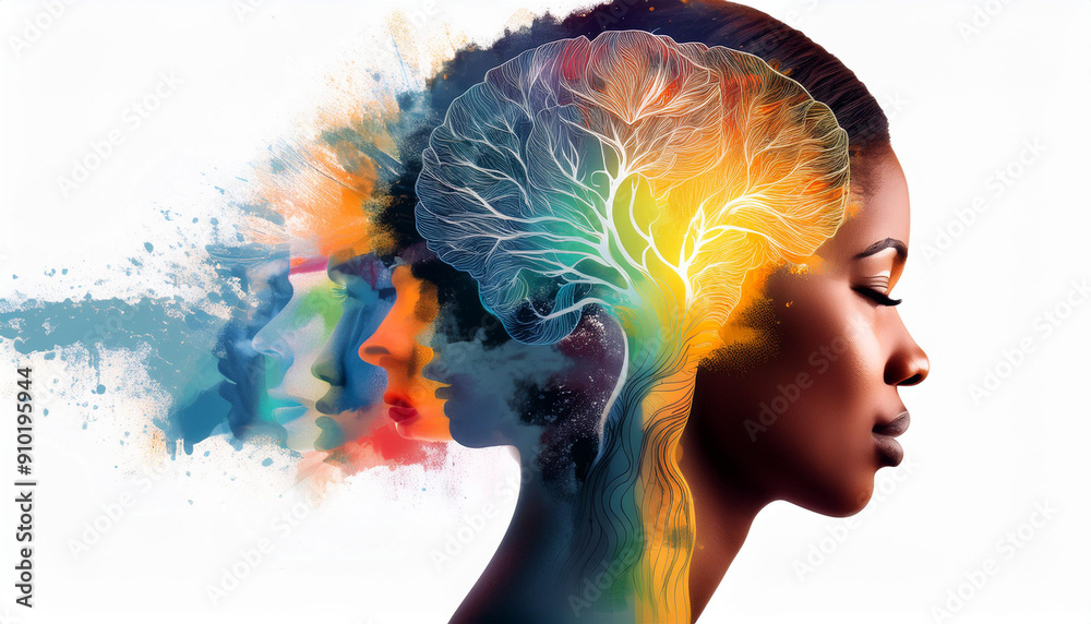 A colorful illustrations that represent the journey of people with epilepsy A colorful illustrations that represent the journey of people with epilepsy