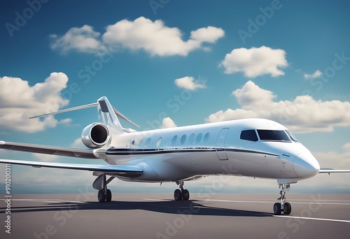 rendering clouds business generic white white empty luxury vip private concept class photo background jet earth sky flying travel design plane blue realistic jet horizontal 3d firs