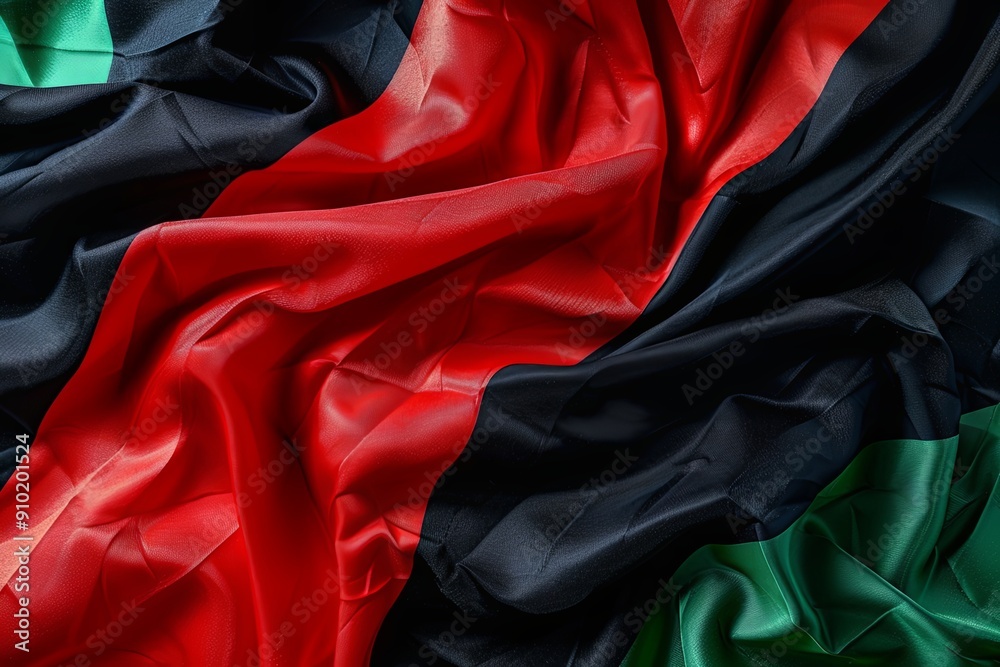 Abstract red, black, and green fabric background. Abstract red, black, and green fabric background.
