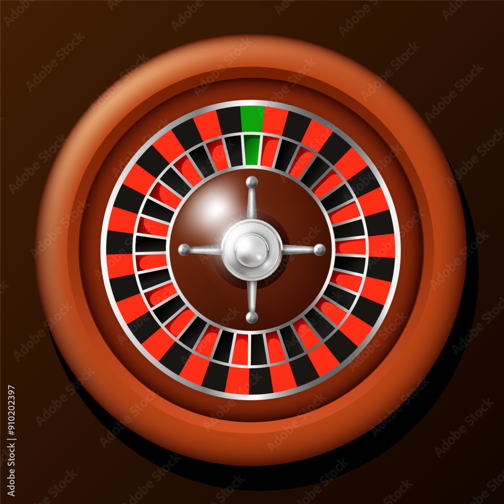 Roulette wheel. Vector clipart isolated on dark background. Roulette wheel. Vector clipart isolated on dark background.