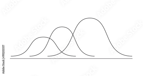 Bell curve graph. Gaussian or normal distribution graph. Probability theory mathematical function. Infographic, Giving, Parabola, Bell