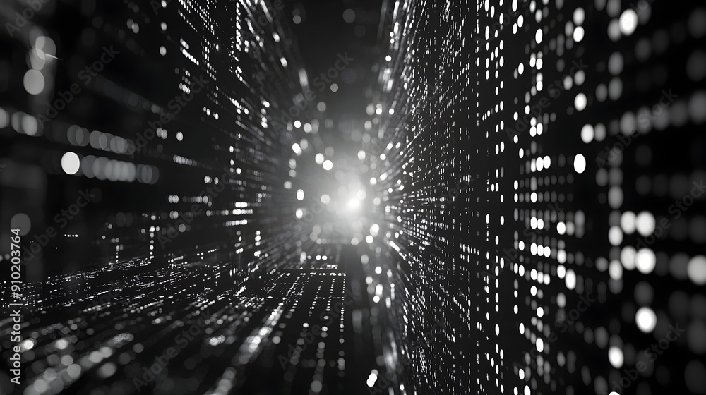 Fototapeta premium Futuristic Data Science Technologies for Database Analysis and Visualization