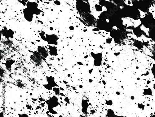 Black and white grunge pattern. Abstract noise background. Dirty and damaged. Monochrome texture. 