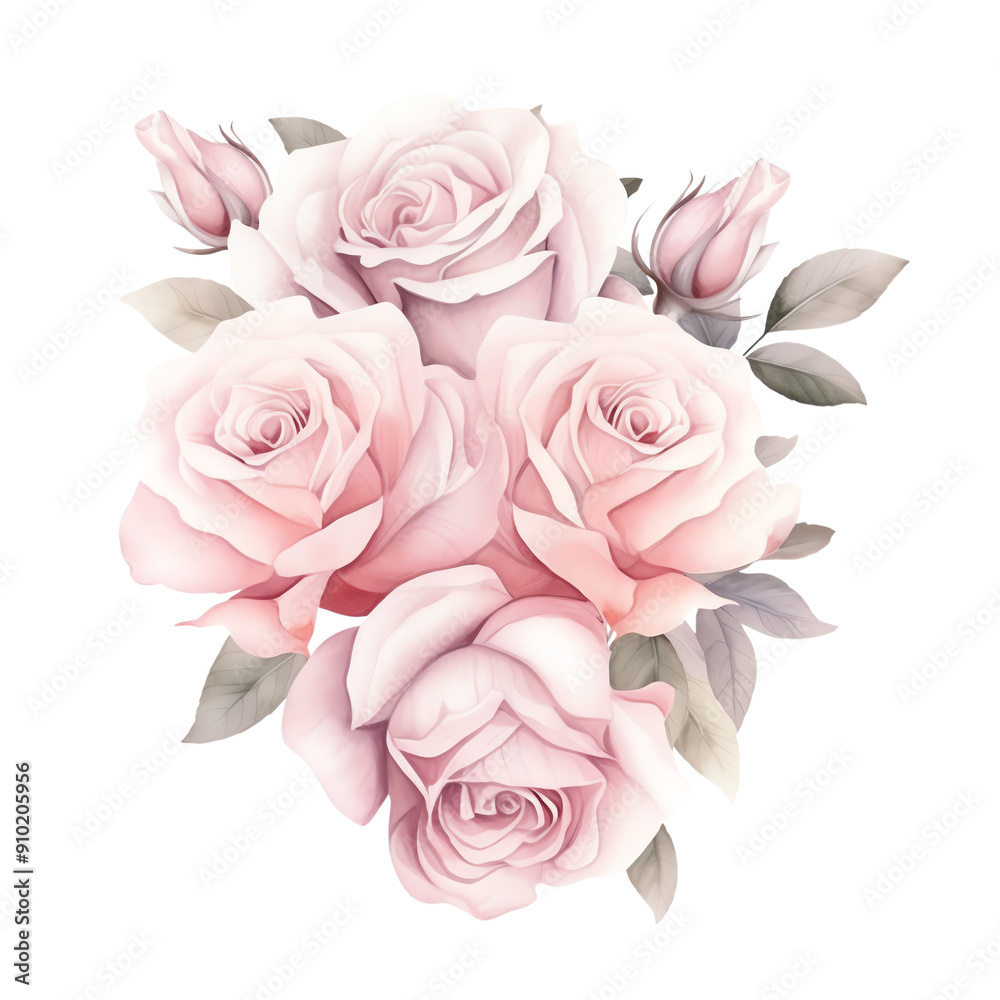 Beautiful bouquet of pink and white roses with delicate petals and green leaves, perfect for romantic occasions and floral decor.