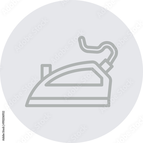 Iron Vector Line Grey Circle Grey