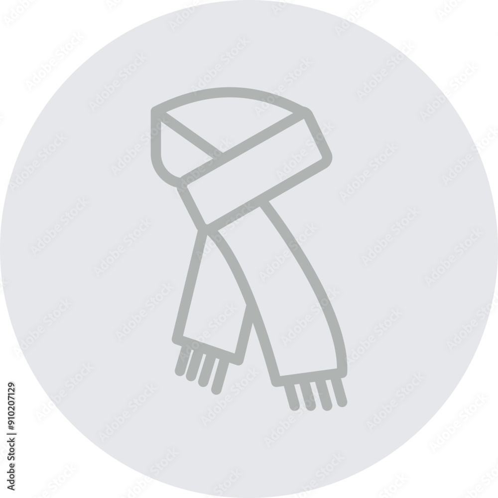 Scarf Vector Line Grey Circle Grey Scarf Vector Line Grey Circle Grey