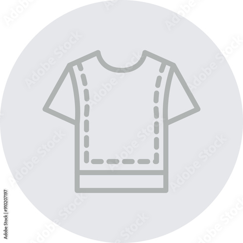 sewing pattern Vector Line Grey Circle Grey