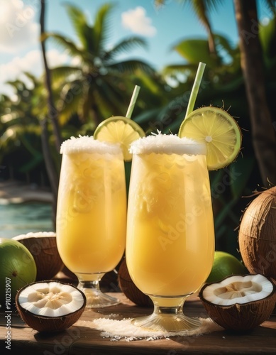 Drink on a wooden table in a bar on a dark background