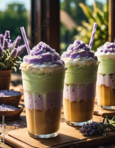 Drink on a wooden table in a bar on a dark background
