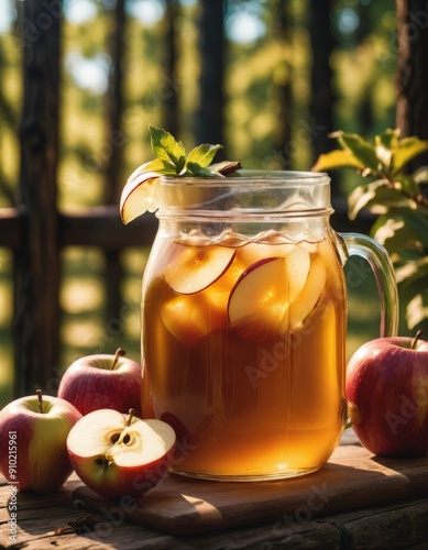 Drink on a wooden table in a bar on a dark background