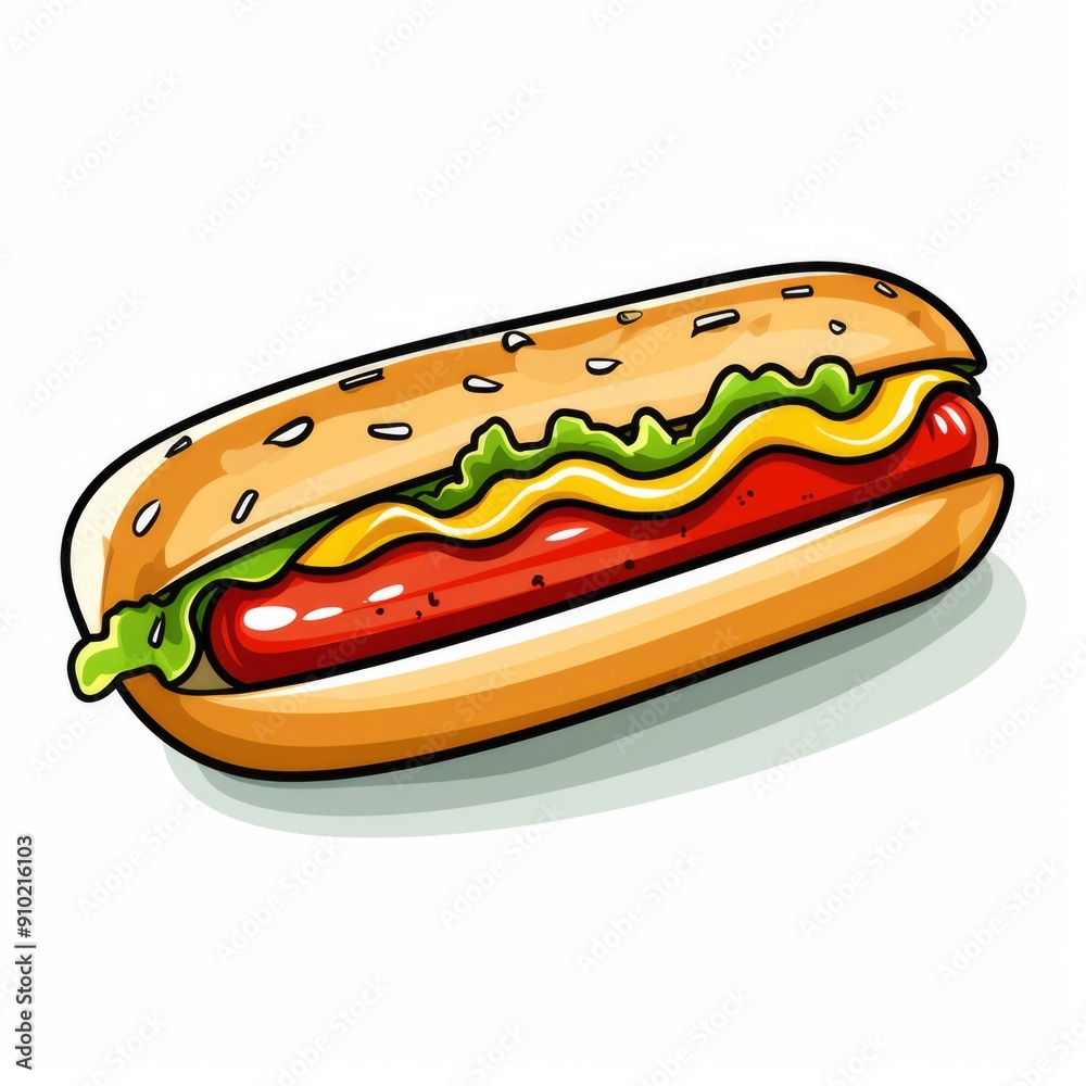 Hot dog isolated on a white background Hot dog isolated on a white background