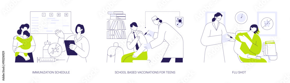 Public health medicine abstract concept vector illustrations. Public health medicine abstract concept vector illustrations.