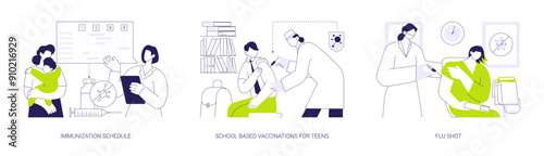 Public health medicine abstract concept vector illustrations.