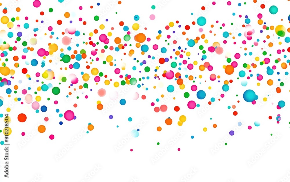 Colorful Confetti Falling on White Background, Isolated Flat Lay Style, Celebration and Joy Concept, No Shadow Colorful Confetti Falling on White Background, Isolated Flat Lay Style, Celebration and Joy Concept, No Shadow