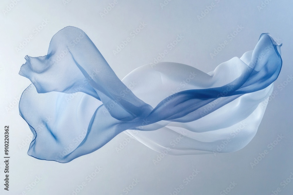 Close up shot of a blue and white cloth with intricate patterns Close up shot of a blue and white cloth with intricate patterns