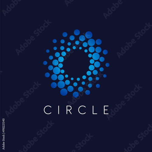 Vector logo design template. Circle abstract icon.