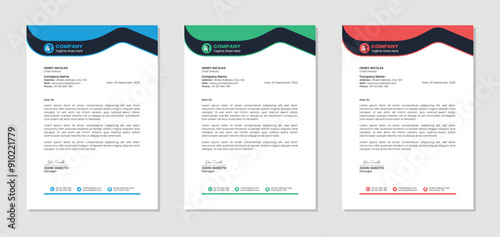 Letterhead template design for company business