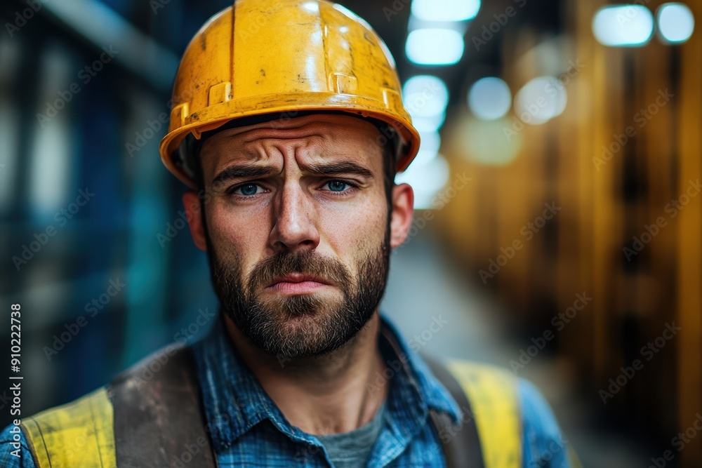 Male worker with a frustrated look, dealing with a difficult task Male worker with a frustrated look, dealing with a difficult task
