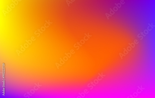 A pop of color! The bright, gradient mesh background in red, yellow, orange, and purple is full of energy.