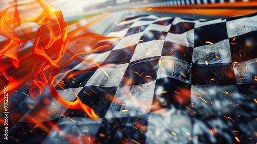 Checkered Flag in Blaze of Glory