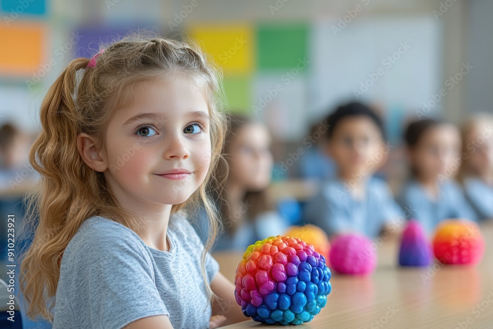 Fototapeta premium Embracing Neurodiversity: Educational Programs Promoting Inclusion in Vibrant School Settings