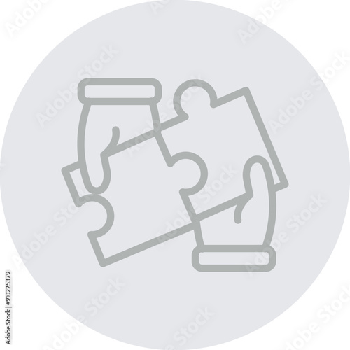 Collaboration Vector Line Grey Circle Grey