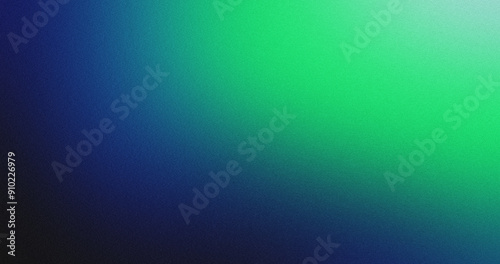 Blue white illuminated spots on black, grainy color gradient background, noise texture effect, copy space 