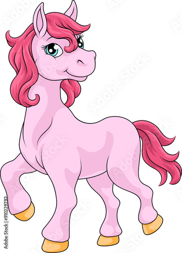 Horse Cartoon Cute Animal C...