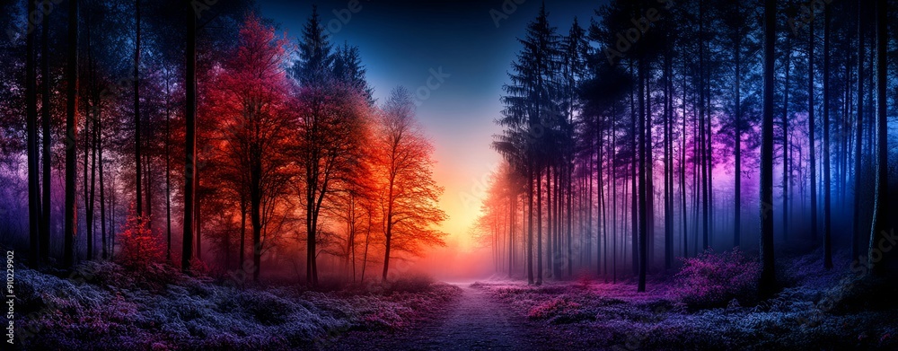 Idyllic woodland at dawn with vibrant colors and tranquility, close-up, more clarity with clear light and sharp focus, high detailed Idyllic woodland at dawn with vibrant colors and tranquility, close-up, more clarity with clear light and sharp focus, high detailed