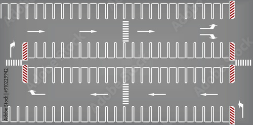 Parking lot isolated. vector illustration