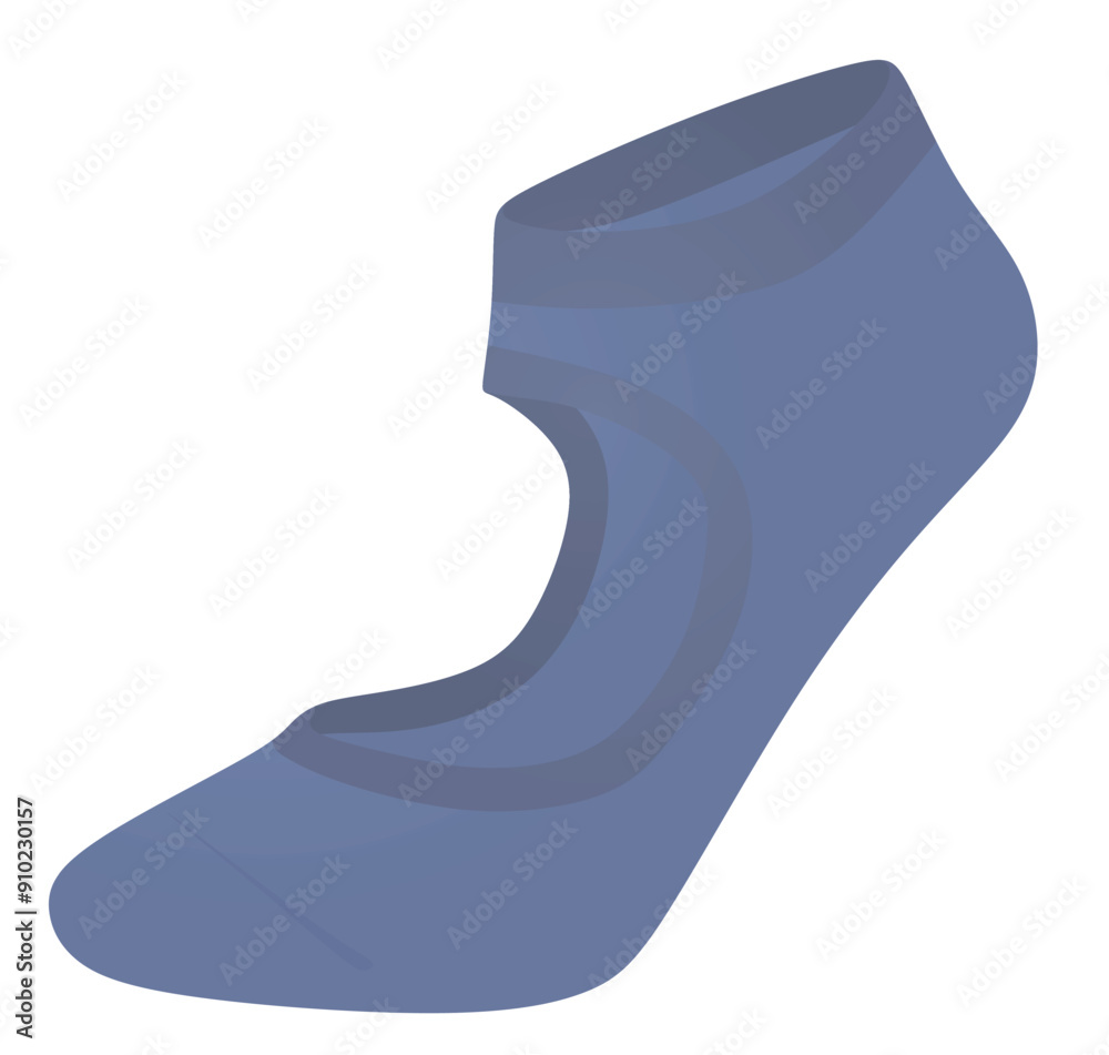 Blue yoga sock. vector illustration Blue yoga sock. vector illustration