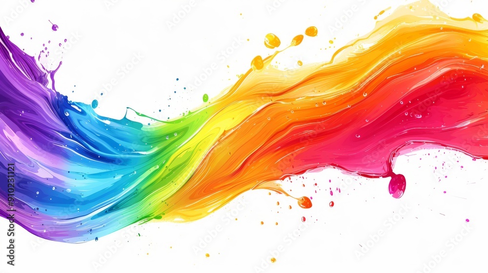 Illustration of a rainbow paint splash Illustration of a rainbow paint splash