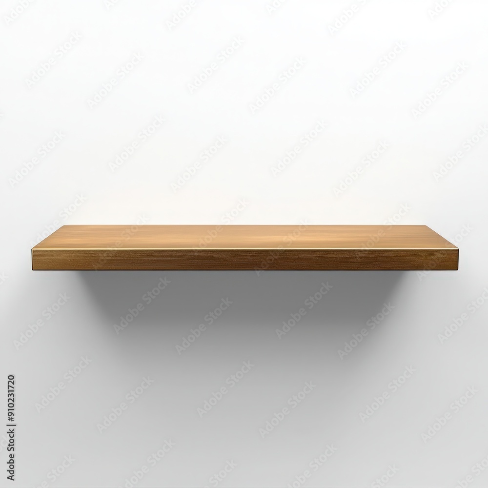 Minimalistic wooden shelf against a plain wall, perfect for displaying decor or organizing items in any modern space. Minimalistic wooden shelf against a plain wall, perfect for displaying decor or organizing items in any modern space.