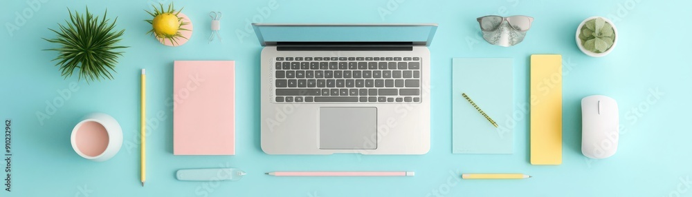 Personal finance flat design top view money management 3D render Complementary Color Scheme Personal finance flat design top view money management 3D render Complementary Color Scheme