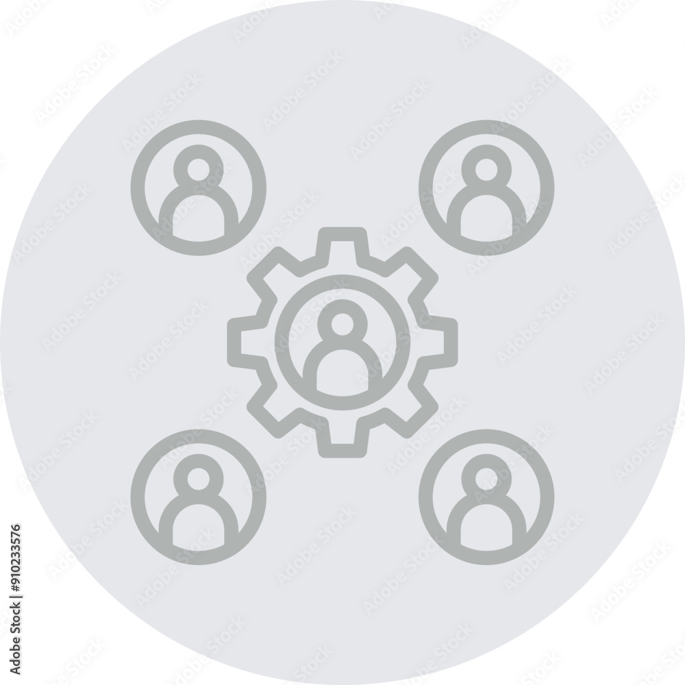 Stakeholder Map Vector Line Grey Circle Grey Stakeholder Map Vector Line Grey Circle Grey