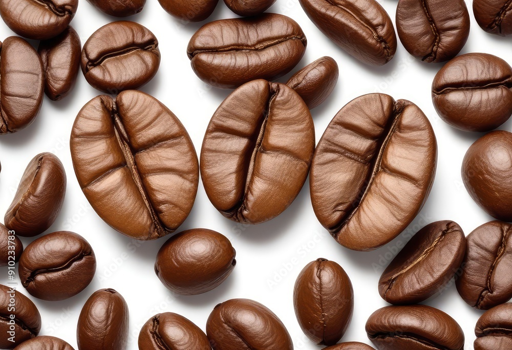 coffee bean isolated on white background, clipping path, full depth of field, ai coffee bean isolated on white background, clipping path, full depth of field, ai