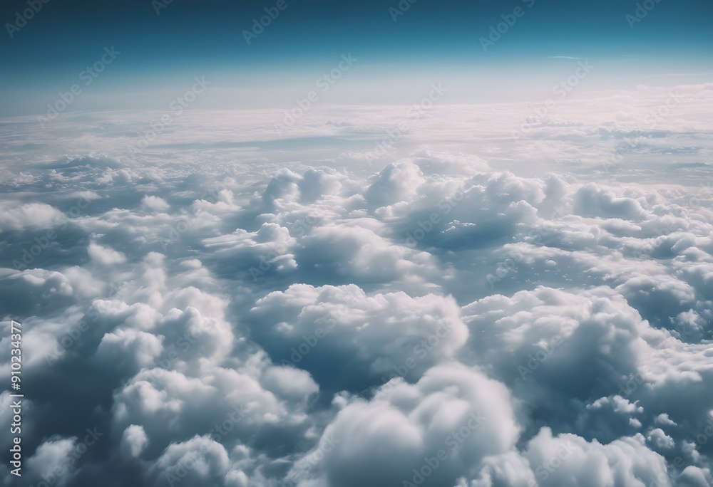 Fototapeta premium clouds View fluffy white sky plane blue Background Travel Nature Landscape Light Space Cloud Airplane Beautiful Freedom Weather Air Atmosphere Heaven Flight Above Aer