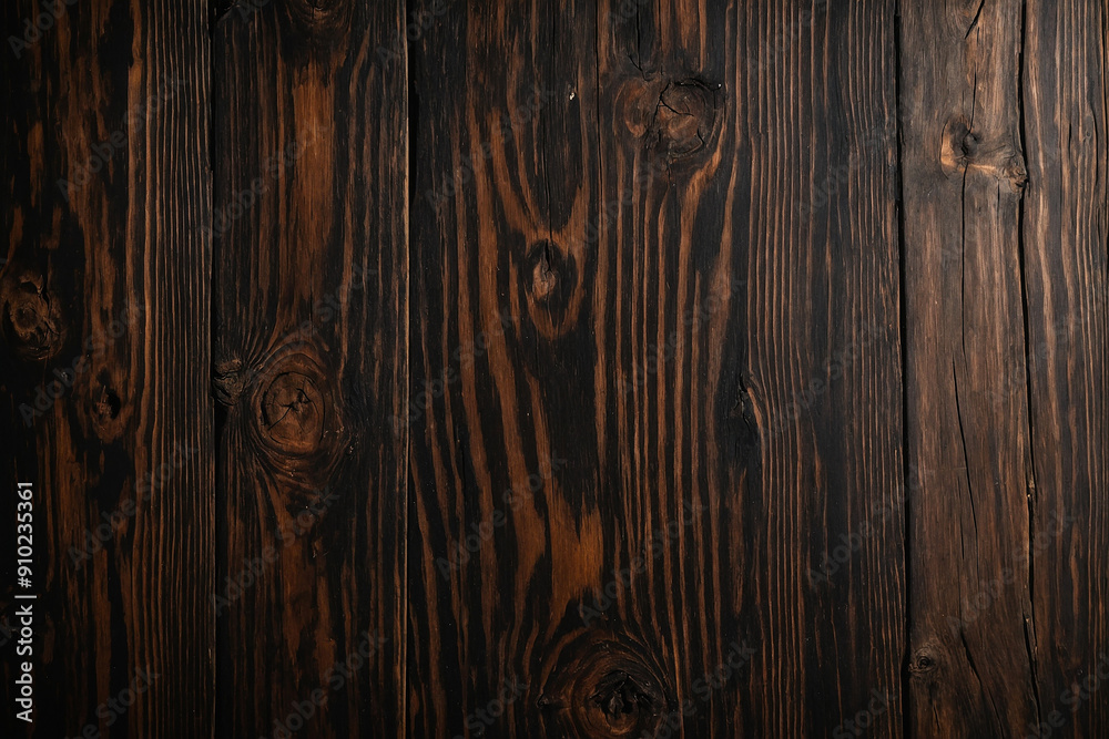 Obraz premium dark brown old wood texture background