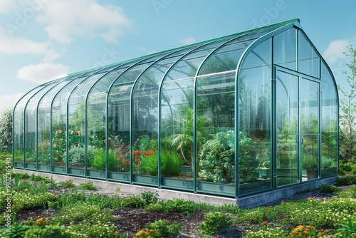 Greenhouse surrounded by nature