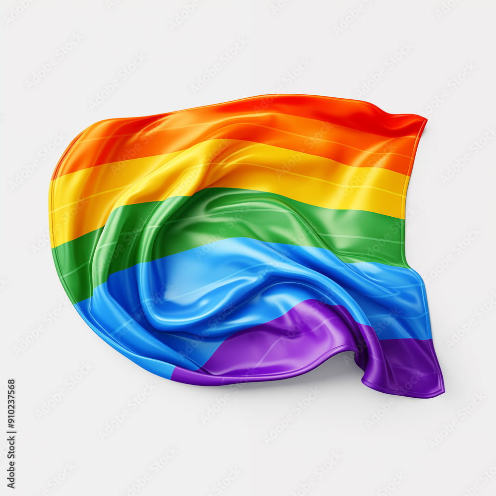 Fototapeta premium lgbt flag on white background