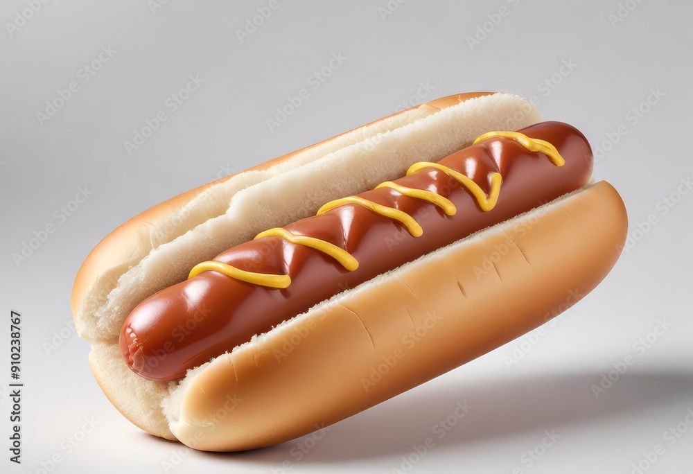 HOT DOG bun isolated on white background, clipping path, full depth of field, ai HOT DOG bun isolated on white background, clipping path, full depth of field, ai