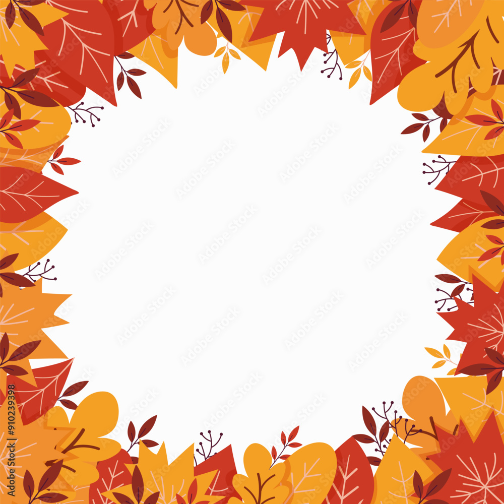 Autumn leaves border frame with space for text on white background. Colourful leaves for sale season or thanksgiving holiday or for promotion poster or card. Autumn leaves border frame with space for text on white background. Colourful leaves for sale season or thanksgiving holiday or for promotion poster or card.