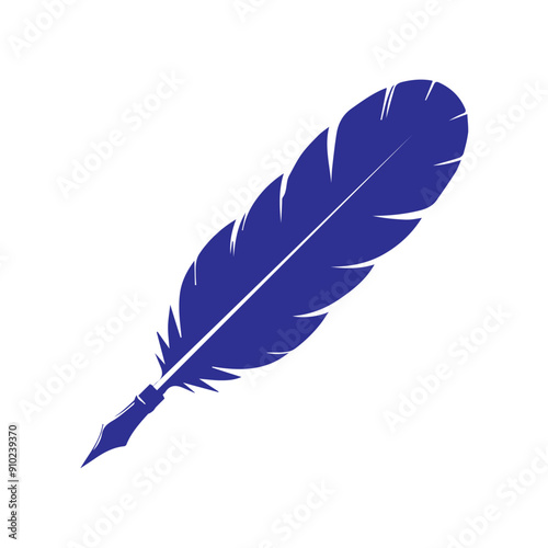 Feather quill pen logo