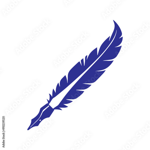 Feather quill pen logo