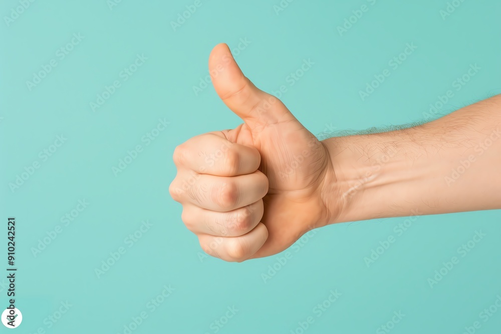 Thumbs up gesture with confirmation checkmark, positive response Thumbs up gesture with confirmation checkmark, positive response